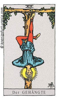 Tarotkarte der Gehängte