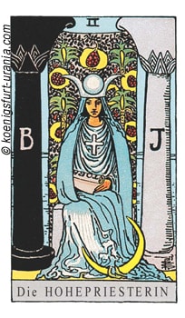 Tarotkarte die Hohenpriesterin